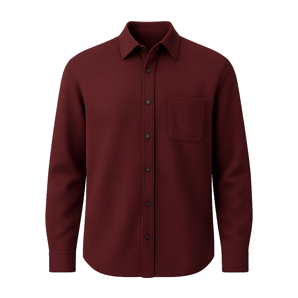 Burgundy Wool Flannel - Wadorth Shirts