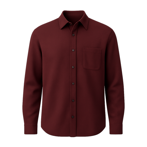 Burgundy Wool Flannel - Wadorth Shirts