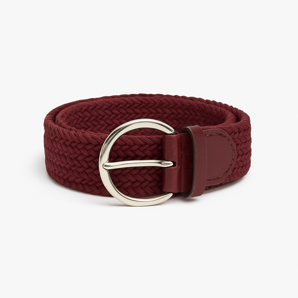 Crimson Cord Belt - Wadorth Belts